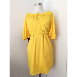 Bebe Medallion Eyelet Embroidered Dress w/ Pockets